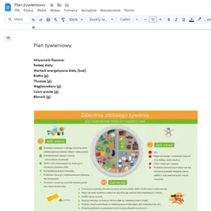 Plan żywieniowy